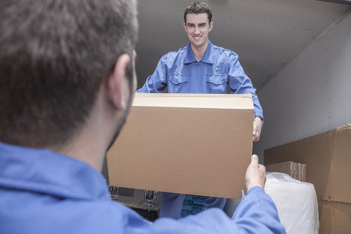 Professional removalists packing furniture