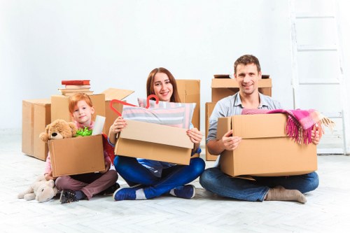 Packed household items ready for same-day collection and delivery in Maida Vale