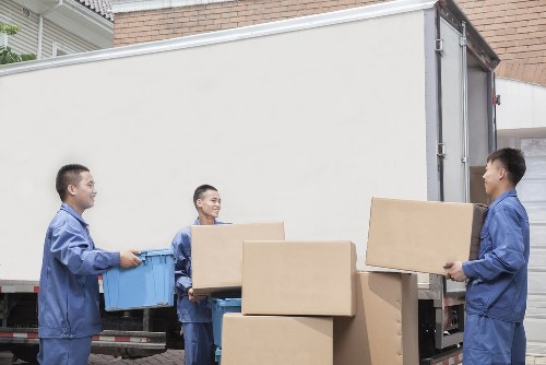 Packed household items ready for storage in Maida Vale