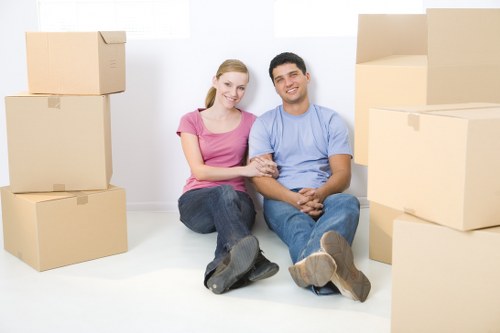 Residential street access typical of Maida Vale removals