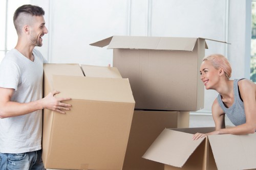 Professional packing setup for a flat move in Maida Vale